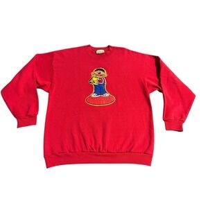 Vintage‎ Sesame Street Ernie Sweatshirt Rubber Ducky Embroidered Makes Noise XL